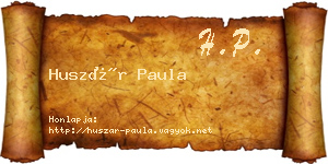 Huszár Paula névjegykártya